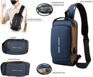 Pechera Morral Antirrobo Fashion con Candado y USB